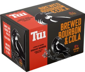 Tui+Bourbon+%26amp%3B+Cola+or+Vanilla+Cola+7%25+12+x+250ml+Cans