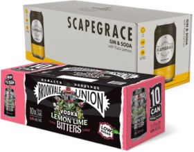 Scapegrace-RTD-Range-5-or-Brookvale-Union-Range-5-10-x-330ml-Cans on sale