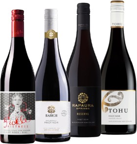 Fickle+Mistress+Central+Otago+Pinot+Noir%2C+Babich+Pinot+Noir%2C+Rapaura+Springs+Reserve+Pinot+Noir+or+Tohu+Pinot+Noir+750ml