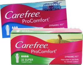 Carefree-Pro-Comfort-Dynamic-Fit-Tampons-32-Pack on sale