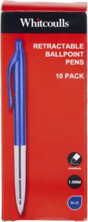 Whitcoulls+Ballpoint+Pens+Box+of+10+-+Blue