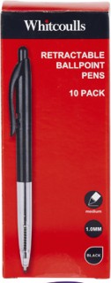Whitcoulls+Ballpoint+Pens+Box+of+10+-+Black