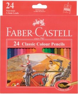Faber-Castell+Classic+Coloured+Pencils+Pack+of+24