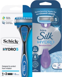 Schick+Hydro+Silk+or+Schick+Hydro+5+Razor+%2B+2+Blades