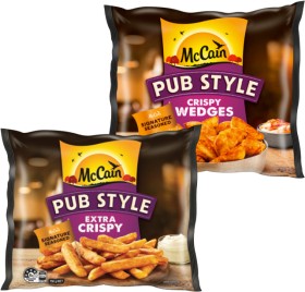 McCain-Pub-Style-Signature-Seasoned-Fries-or-Wedges-500-750g on sale