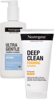 Neutrogena+Deep+Clean+150g+or+Ultra+Gentle+150%2F200ml+Cleanser