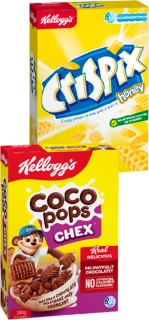 Kelloggs-Coco-Pops-Chex-290g-Crispix-Honey-260g-Special-K-300g-or-Sultana-Bran-420g on sale