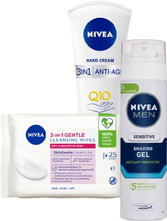 Nivea-Wipes-25s-Shave-Gel-200ml-or-Hand-Cream-100ml on sale