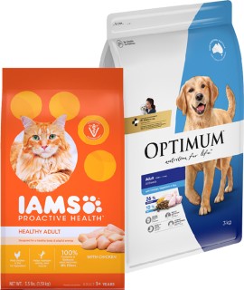 IAMS+Cat+Food+1.59kg+or+Optimum+Dog+Food+3kg
