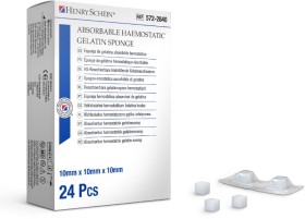 NEW-Henry-Schein-Absorbable-Haemostatic-Gelatin-Sponge-Blister-24pk on sale