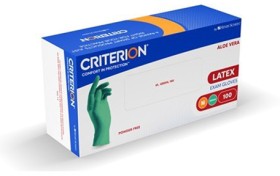 Criterion-Aloe-Gloves-Latex-Powder-Free-Box-100 on sale