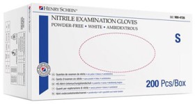 Henry+Schein+White+Nitrile+Glove+PF+Box+200