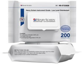 Henry+Schein+Alcohol+Free+Wipe+Class+IIb+Instrument+Grade+Flat+Pack+200pk