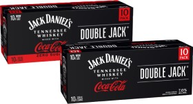 NEW+Jack+Daniel%26rsquo%3Bs+Double+Jack+%26amp%3B+Coca-Cola+or+Zero+Sugar+7%25+10+x+330ml+Cans
