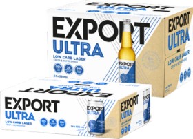 Export-Ultra-Low-Carb-24-x-330ml-BottlesCans on sale