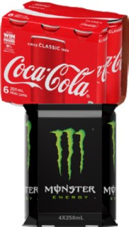 Coca-Cola+Range+6+x+250ml+Cans+or+Monster+Energy+Range+4+x+250ml+Cans