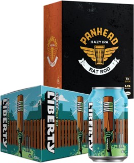 Liberty-Oh-Brother-Pale-Ale-or-Halo-Pilsner-6-x-330ml-Cans-Panhead-Rat-Rod-Hazy-IPA-or-Rolling-Stones-Nayslayer on sale
