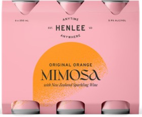 Henlee+Original+Orange+Mimosa+6+x+250ml+Cans