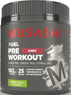 Musashi+Pre+Workout+Shred+Green+Apple+225g