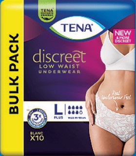 Tena+Women%26%23039%3Bs+Underwear+Low+Waist+Blanc+Large+Pluse+10