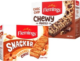 Flemings+Chewy+Muesli+Bars+165-180g+or+Flemings+Snacker+162g