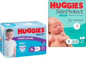 Huggies-Bulk-Pack-Ultra-Dry-Nappies-30-54-Pack-or-Nappy-Pants-24-29-Pack on sale