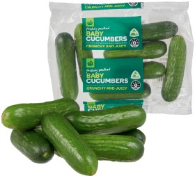 Woolworths-Baby-Cucumber-350g on sale