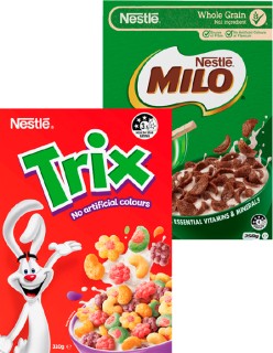 Nestl-Milo-350g-or-Duo-340g-Trix-310g-or-Uncle-Tobys-Cheerios-320g-Cereal on sale