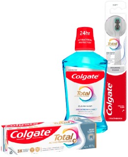 Colgate-Total-Deep-Clean-115g-Total-Mouthwash-500ml-or-Total-1-Pack on sale