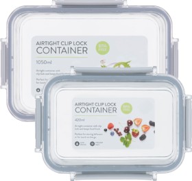 Acrylic-Clip-Lock-Food-Containers-Grey on sale