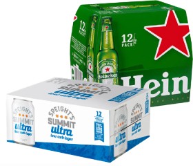 Heineken-Lager-Bottles-12-Pack-or-Speights-Summit-Ultra-Bottles-or-Cans-12-Pack on sale