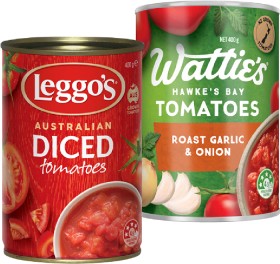 Leggo%26rsquo%3Bs+Canned+Tomatoes+or+Wattie%26rsquo%3Bs+Flavoured+Tomatoes+400-410g