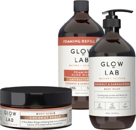 Glow+Lab+Body+Wash+900ml%2C+Foaming+Hand+Wash+Refill+900ml+or+Body+Scrub+200ml