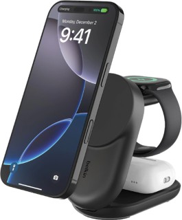 Belkin+UltraCharge+3-in-1+Foldable+Qi2+25W+Magnetic+Charger