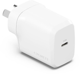 Cygnett+PowerPlus+30W+Single+Port+USB-C+Charger