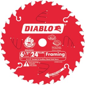 Diablo+165mm+24T+Circular+Saw+Blade