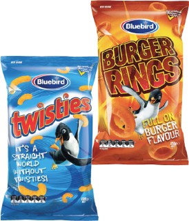 Bluebird+Burger+Rings%2C+Twisties%2C+Cheezels+110-120g