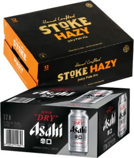 Stoke+Craft+Beer+Cans+or+Asahi+Super+Dry+Cans+12+Pack