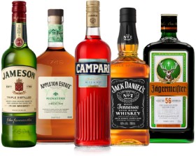 Jameson-Irish-Whiskey-Appleton-Estate-Signature-Blend-Rum-Campari-Jack-Daniels-Whiskey-Tennessee-Honey-Fire-or-Apple on sale