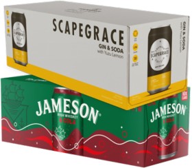 Scapegrace+RTD+Range+5%25+10+x+330ml+Cans+or+Jameson+%26amp%3B+Cola+or+Dry+%26amp%3B+Lime+4.8%25+10+x+330ml%2F375ml+Cans