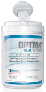 Scican+Optim+Blue+Cleaning+and+Disinfection+Wipes+Tub+160