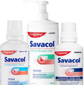NEW-Colgate-Savacol-Mouthrinse-Range on sale