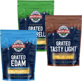 Mainland-Grated-Cheese-375-400g on sale