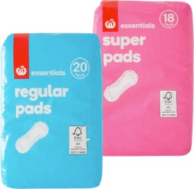 Essential-Pads-Super-or-Regular-18-20-Pack on sale