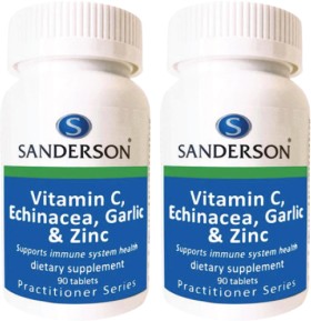 Sanderson+Vitamin+C%2C+Echinacea%2C+Garlic+%26amp%3B+Zinc+90+Tablets