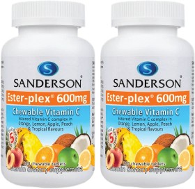 Sanderson-Ester-Plex-Vitamin-C-600mg-5-Fruit-Flavours-220-Chewable-Tablets on sale