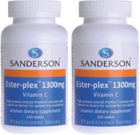 Sanderson+Ester-plex+1300mg+Vitamin+C+200+Tablets