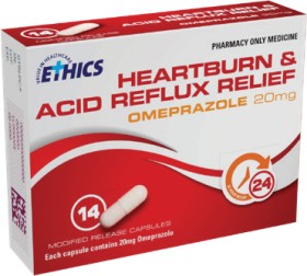 Ethics-Heartburn-and-Acid-Reflux-Relief-Omeprazole-20mg-14-Capsules on sale