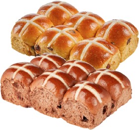 Woolworths+Chocolate+or+Brioche+Chocolate+Hot+Cross+Buns+6+Pack