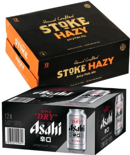 Stoke-Craft-Beer-Cans-or-Asahi-Super-Dry-Cans-12-Pack on sale